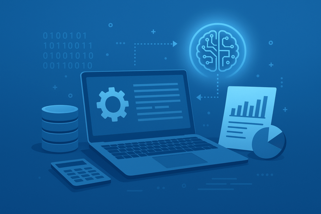 AI generated photo of an open computer representing machine learning